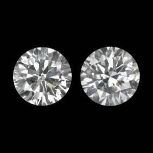 0.79c VERY GOOD CUT NATURAL DIAMOND STUD EARRINGS ROUND BRILLIANT PAIR 3/4 CARAT
