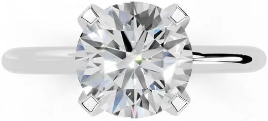 1-5 Carat 14K 18K Gold Platinum Round Cut Classic Solitaire Lab Grown Diamond Ring, Engagement, Anniversary, Wedding, IGI Certified, Promise Rings for Women (1-5 Ct, F-G Color, VS1-VS2 Clarity)
