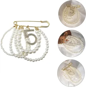 1 PC Elegant Tassel Brooch for Women Pearl Design for Festivals and Gifting Unique Jewelry Accessory