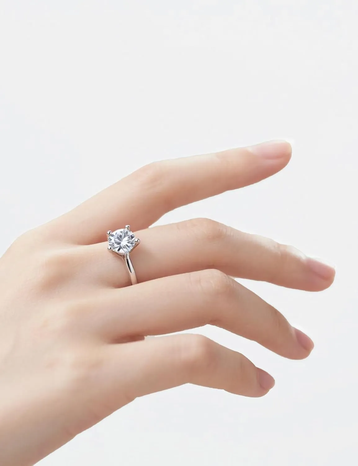 1 to 2 Carat IGI Certified LAB Grown Diamond Engagement Rings for Women 14k White Gold 4-Prong Wedding Promise Anniversary Bridal Rings Jewelry Gift for Her