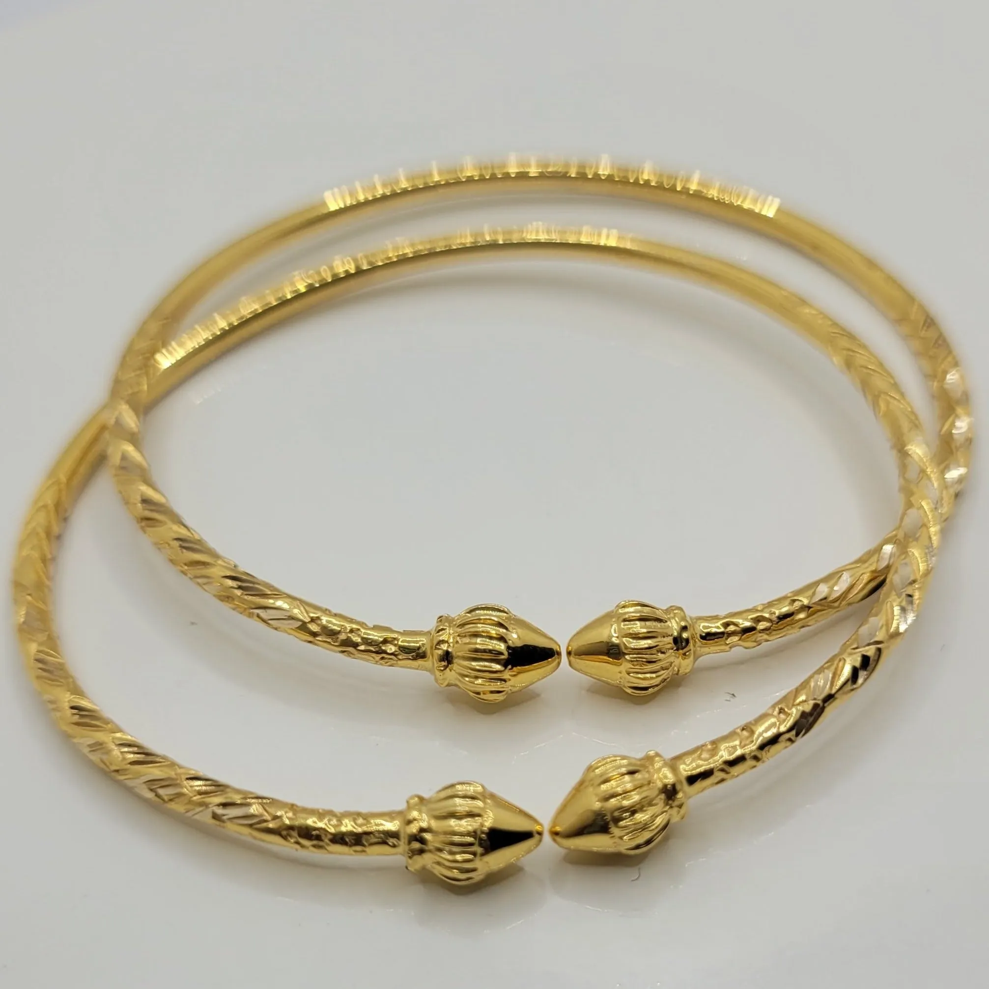 10k pair Traditional West Indian Bangles