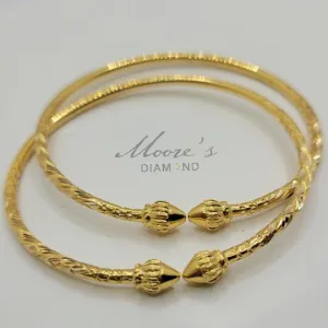 10k pair Traditional West Indian Bangles