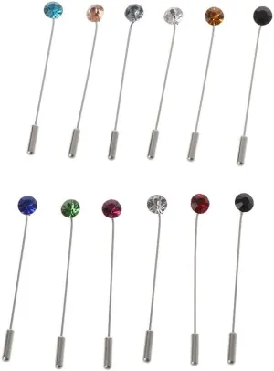 12 Pcs/Set Colorful Crystal Hijab Pearl Clip Brooch Pin Scarf Clip Shawl Pins Jewelry Decor for Women