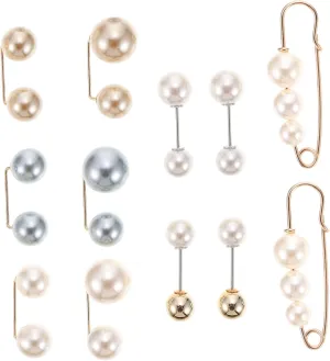 12Pcs Decorative Pearl Brooch Pins Durable Alloy Waist Button Accessories for Women for Clothing Weddings Parties and Everyday Use Lightweight Design