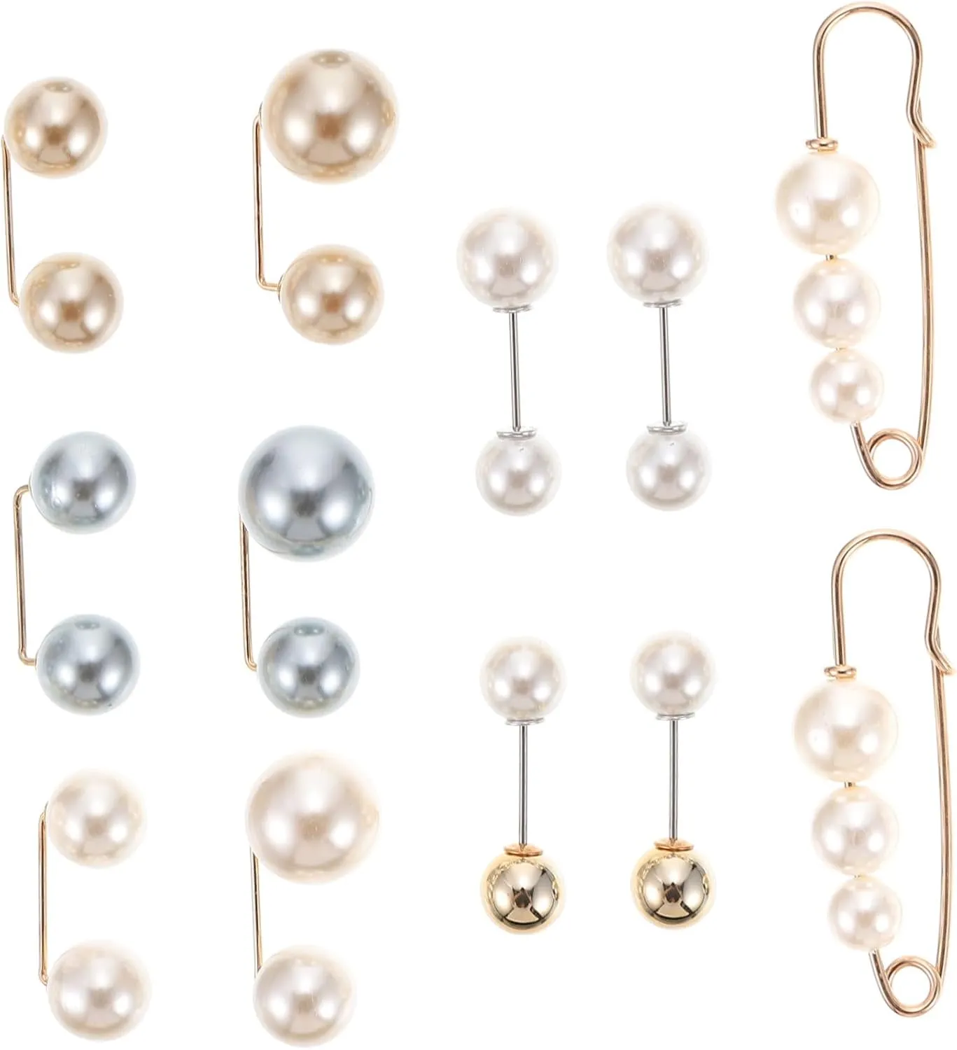 12Pcs Decorative Pearl Brooch Pins Durable Alloy Waist Button Accessories for Women for Clothing Weddings Parties and Everyday Use Lightweight Design