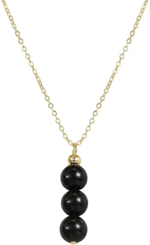 14K Genuine Gold Plated Necklace with Natural Stone Beads Pendant, Gemstone Healing Crystal Necklace, Jade Necklace for Women Jewelry Gifts for Women