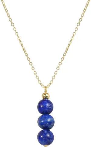 14K Genuine Gold Plated Necklace with Natural Stone Beads Pendant, Gemstone Healing Crystal Necklace, Jade Necklace for Women Jewelry Gifts for Women