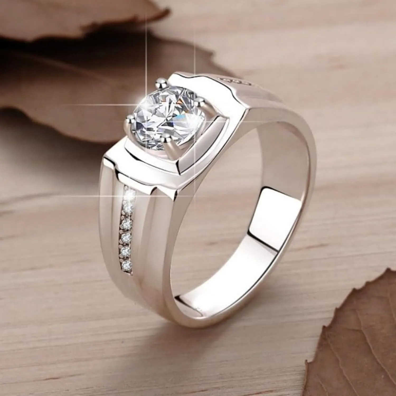 14K Gold 1ct Diamond Wedding Rings for Men,Iced Out Wedding Band (D-color,VVS1 Clarity),Ideal Wedding Gift for the Stylish Dad