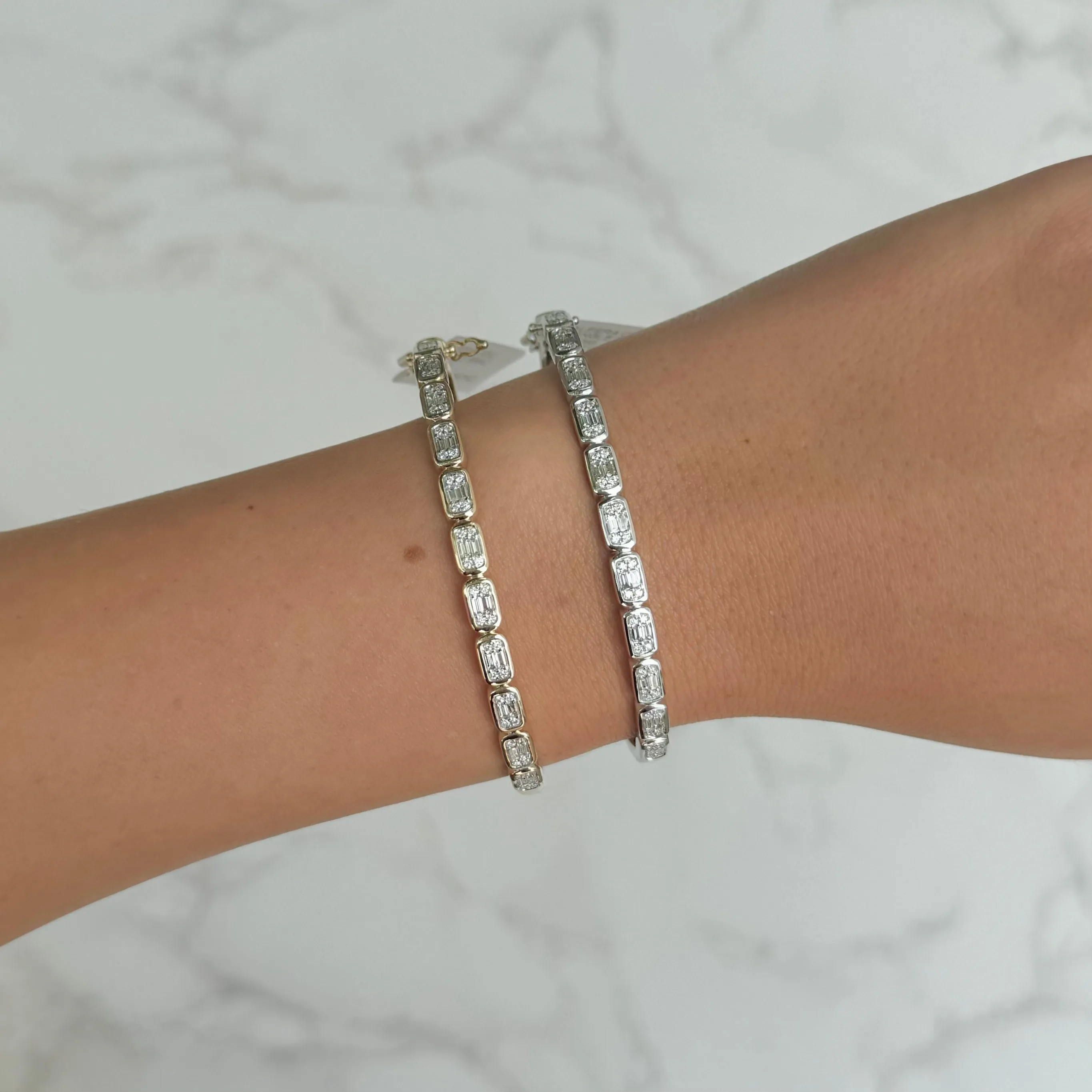 14K GOLD DIAMOND CHER BANGLE