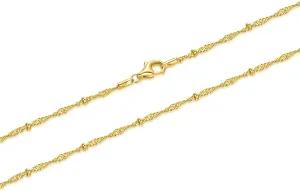 14K Gold Necklaces for Women and Mens Necklace Chain 1.5mm Rope Gold Chain for Women 2.2mm Beads Cute Golden Beaded Necklaces Waterproof Jewelry 16-26in
