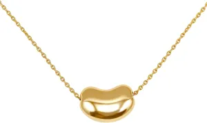 18K Gold Plated Adjustable Bean Pendant Necklace for Women | Trendy Minimalist Gold Jewelry Gift | Hypoallergenic & Lead-Free