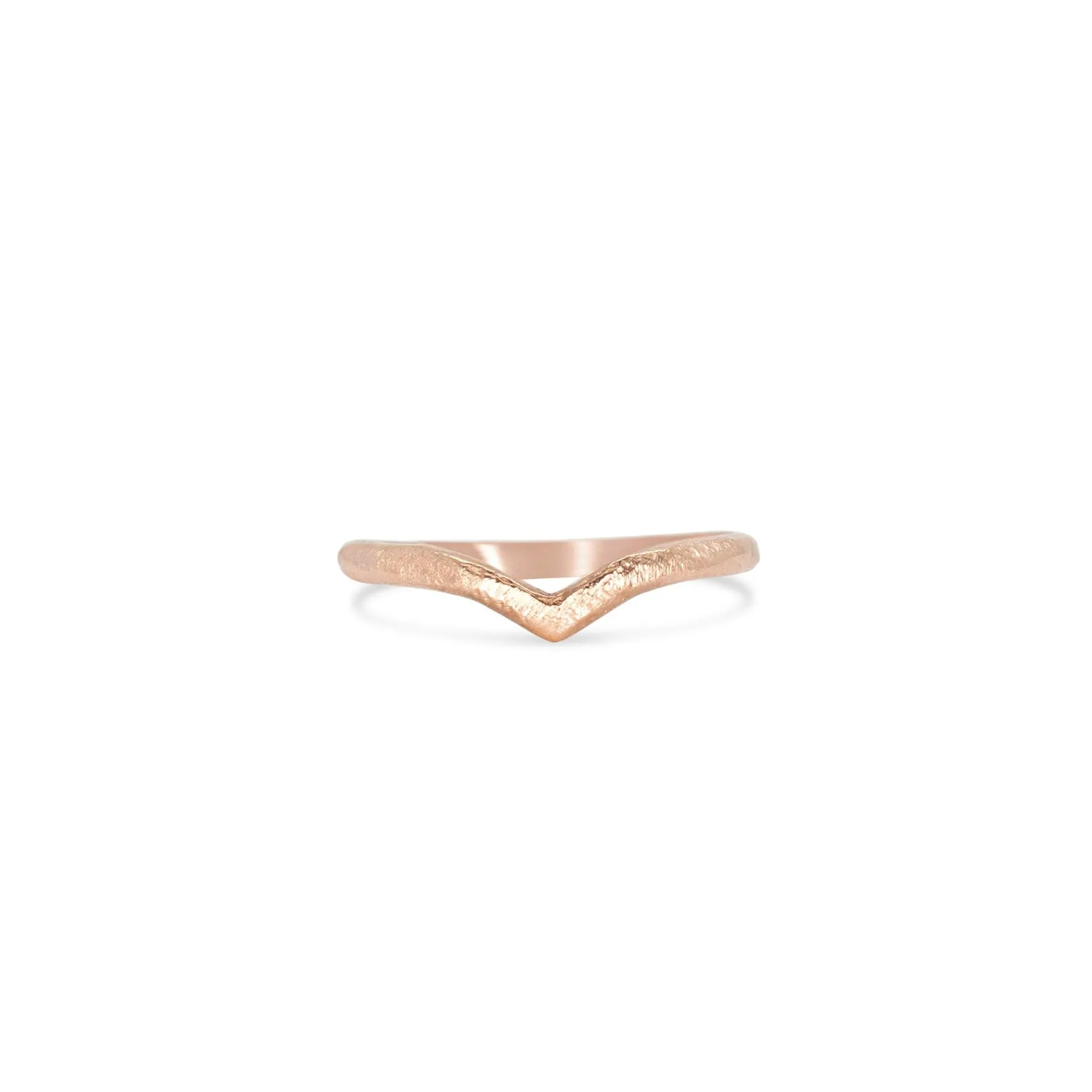 18K Textured Contour Band - Point