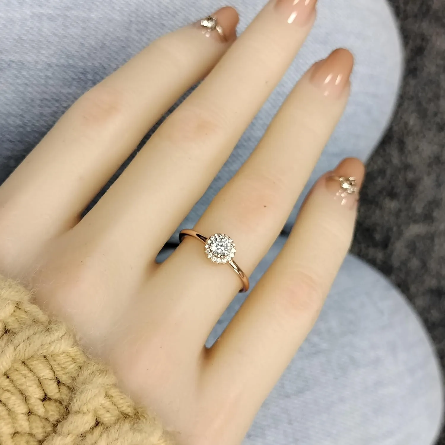 1Ct Diamond Rings for Women - Round Cut 14k Gold Ring - Engagement Rings & Wedding Rings for Women