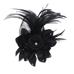 1Pc Handmade Flower Brooch Hairpin Headdress for Women and Black Floral Accessory for Outfits and Special Occasions Lightweight and Comfortable Design