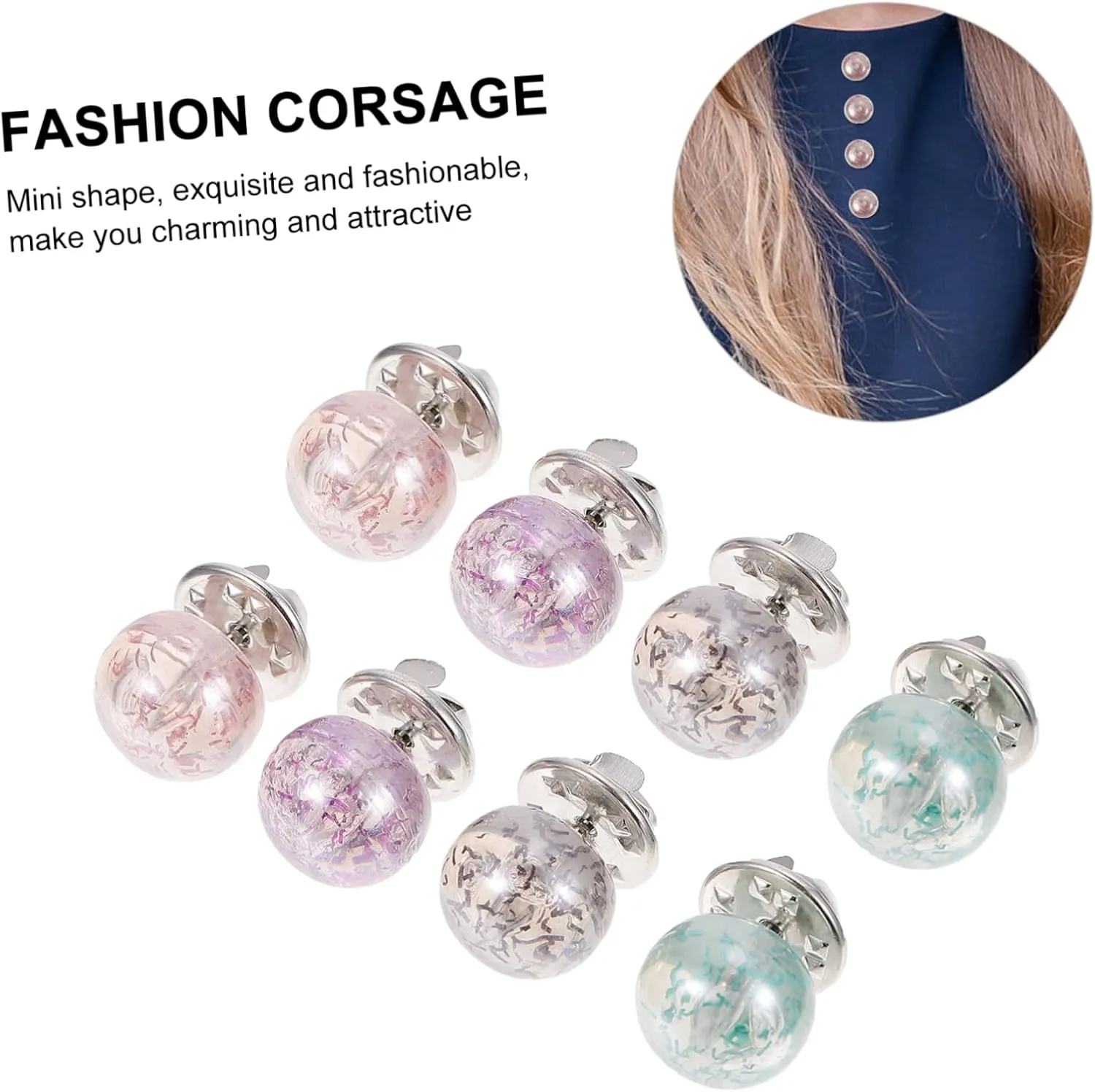 20 Pcs Anti-explosion Buckle Clothing Decorations Clothes Decorative Brooch Mini Brooches Badge Brooch
