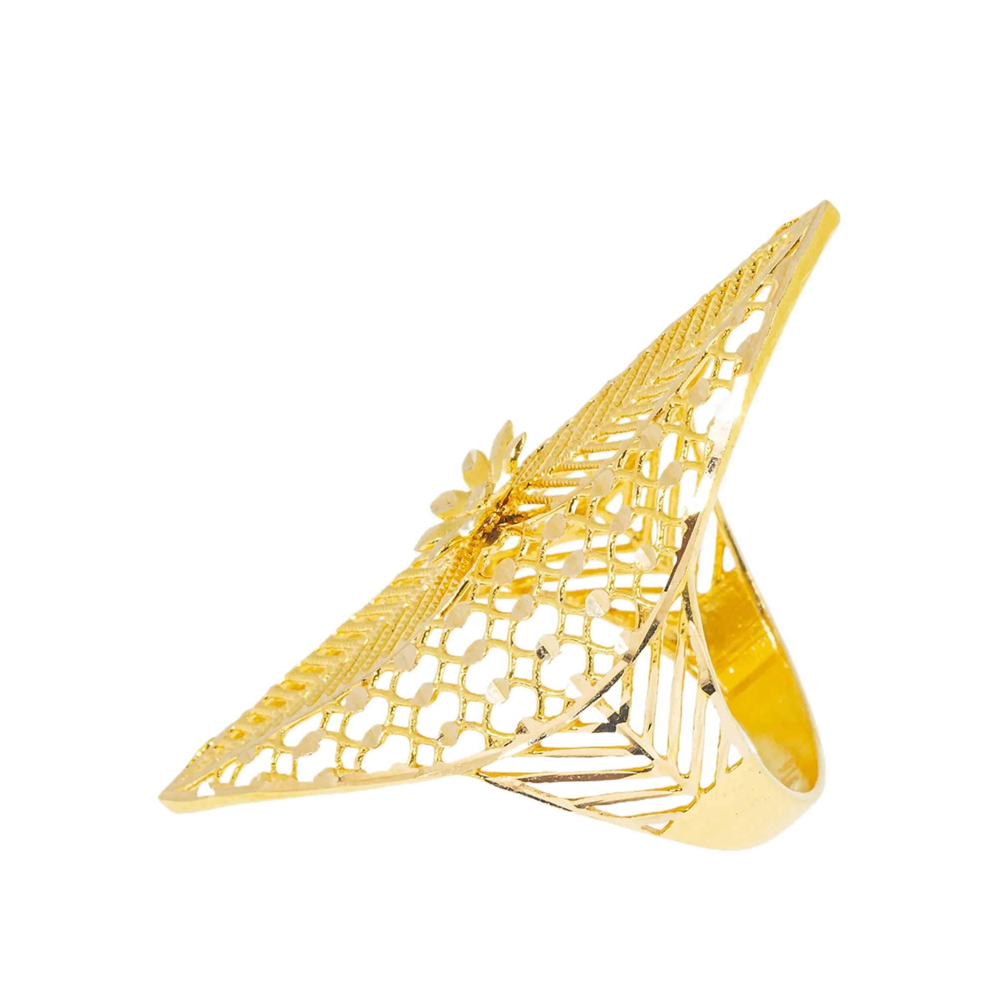 22K Yellow Gold & White Gold Ring (3.9gm)
