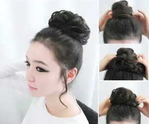 3 PCS Braided Faux Fur Headband Synthetic Hair Plaited Headband Braid Braided With Teeth Hair Band Accessories for Women Girl : H7 (BUN, LLL)