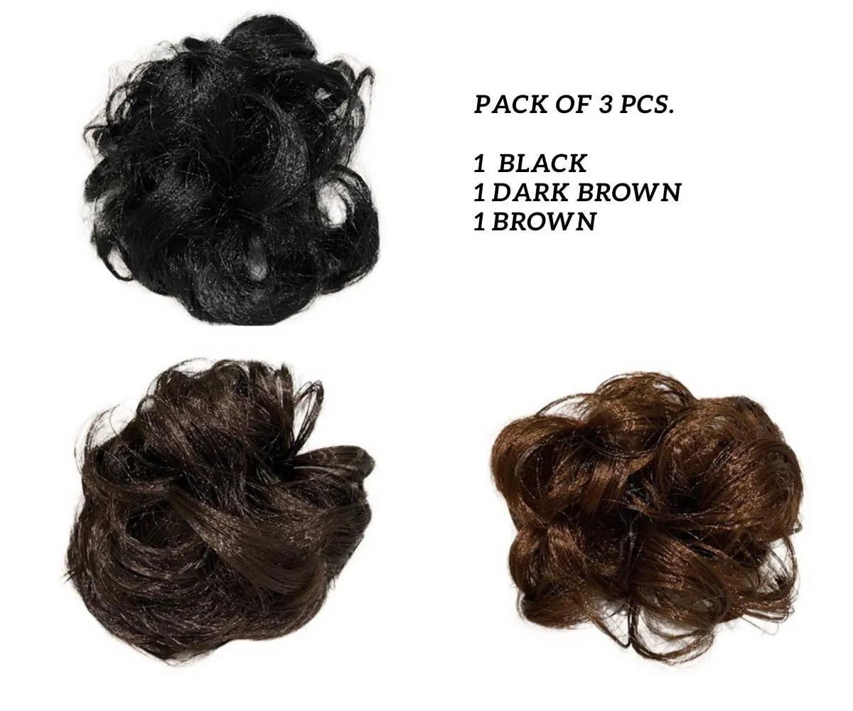 3 PCS Braided Faux Fur Headband Synthetic Hair Plaited Headband Braid Braided With Teeth Hair Band Accessories for Women Girl : H7 (BUN, LLL)