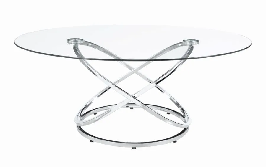 3-piece Occasional Set Chrome and Clear