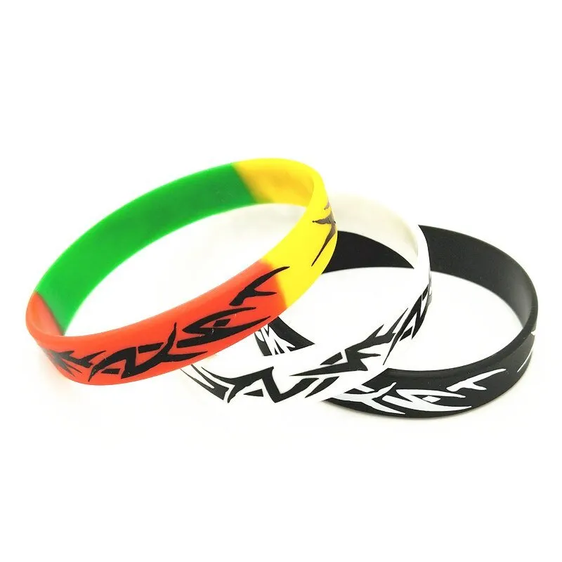 3PCS Fashion Ghana 20cm Silicone Bracelet & Bangles