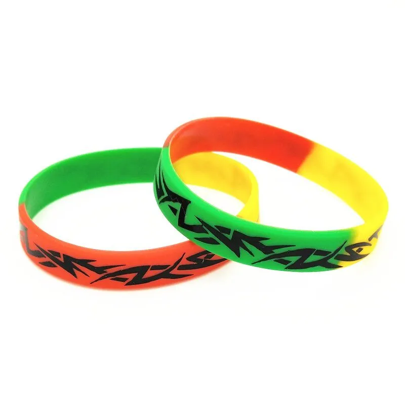 3PCS Fashion Ghana 20cm Silicone Bracelet & Bangles
