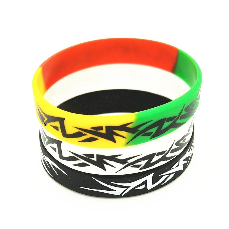 3PCS Fashion Ghana 20cm Silicone Bracelet & Bangles