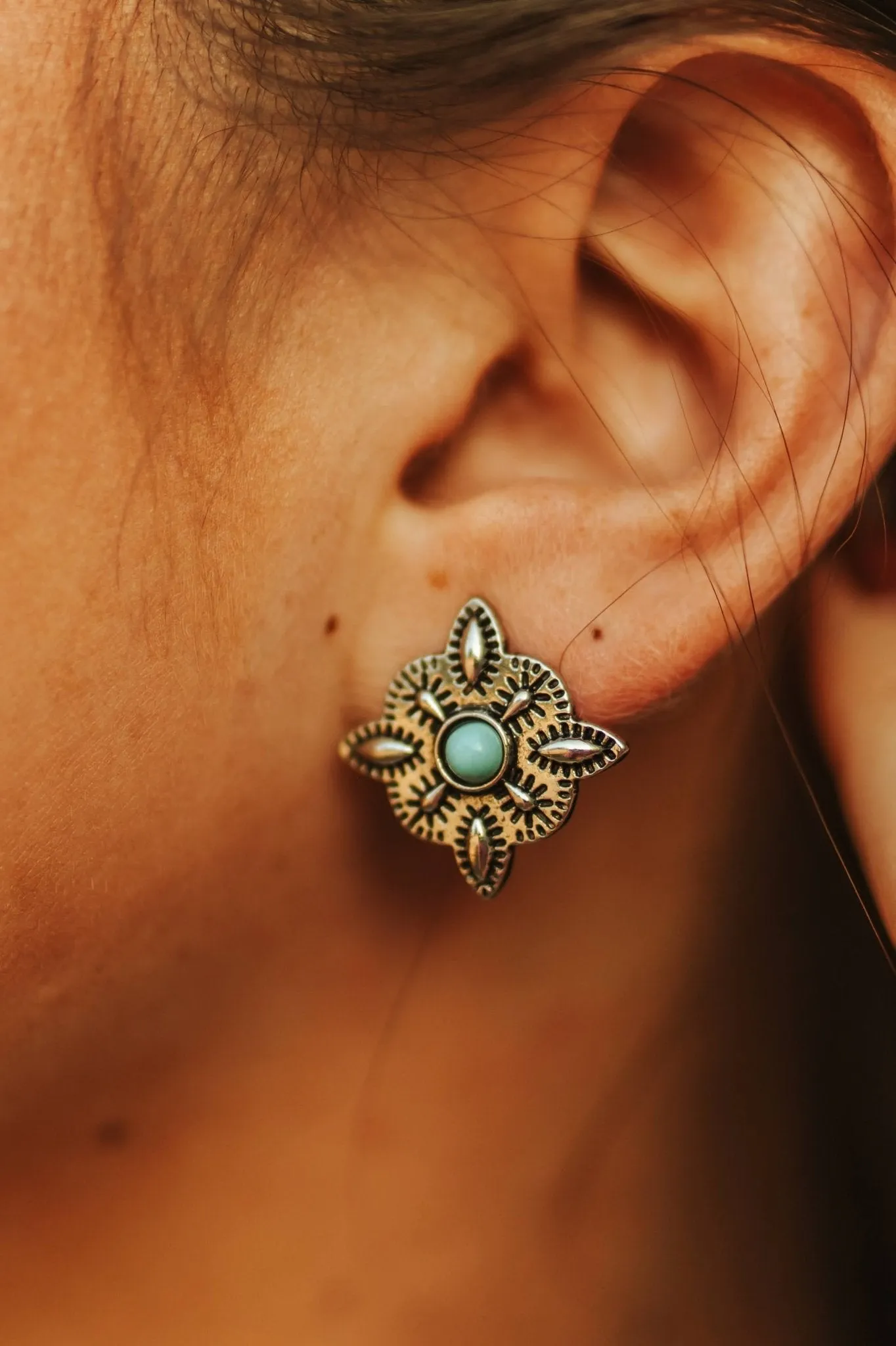 4-Point Turquoise Concho Studs