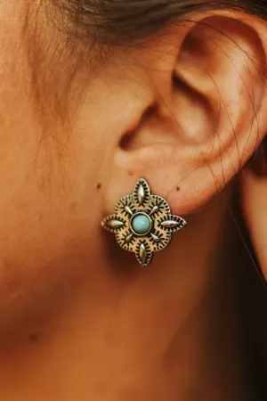 4-Point Turquoise Concho Studs