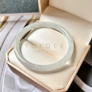 49.7mm A-Grade Natural Jadeite Traditional Round Bangle No.151973