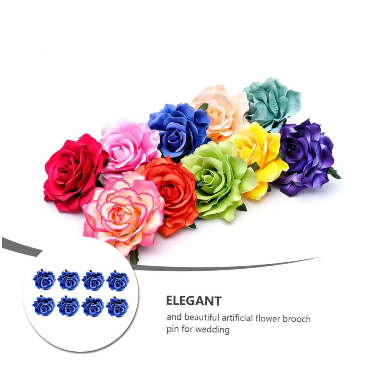 8Pcs Fake Rose Corsage Cloth Brooch Lifelike Flower Dress Pins for Brides and Special Occasions for Eye Catching Style and Memorable Moments