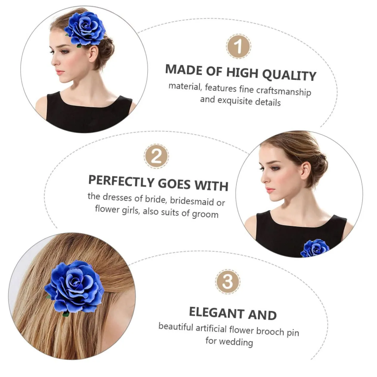 8Pcs Fake Rose Corsage Cloth Brooch Lifelike Flower Dress Pins for Brides and Special Occasions for Eye Catching Style and Memorable Moments