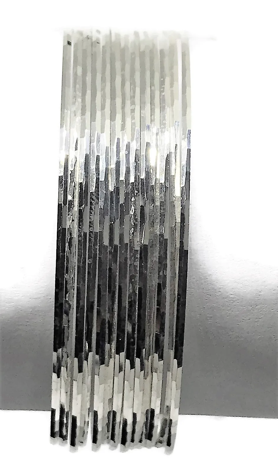 925 Sterling Silver Bangle Bracelet - Set of Thirteen Style#04