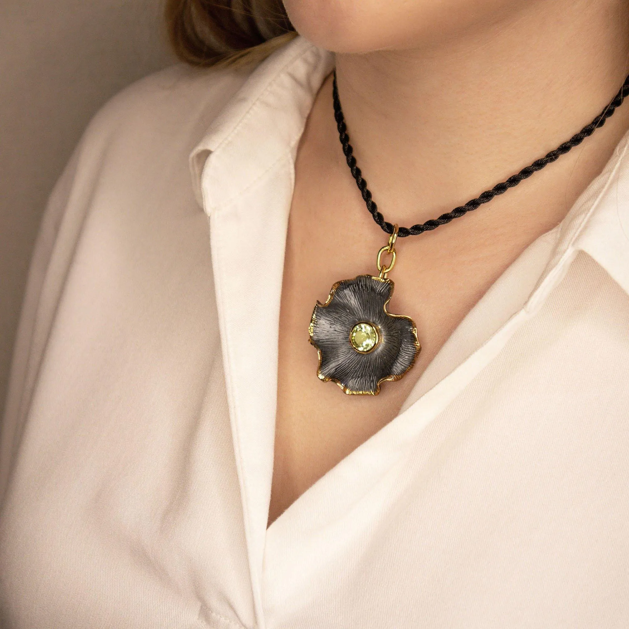 Amaryllis Sterling Silver Pendant