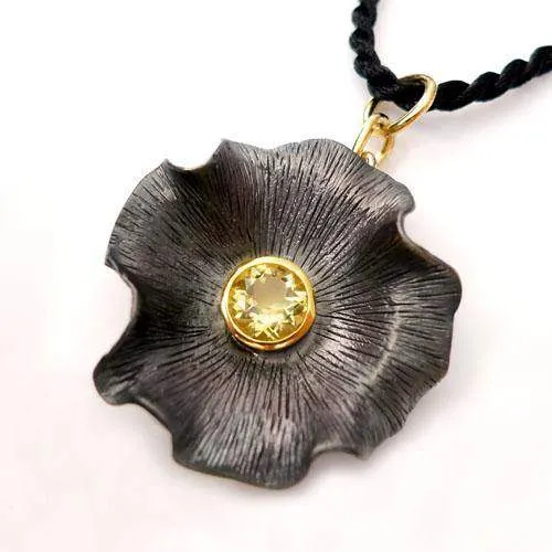 Amaryllis Sterling Silver Pendant