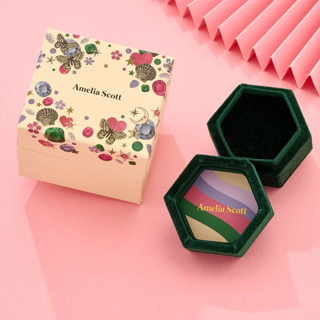 Amelia Bow Studs Bright Pink Enamel, Lime CZ Teardrop Gold