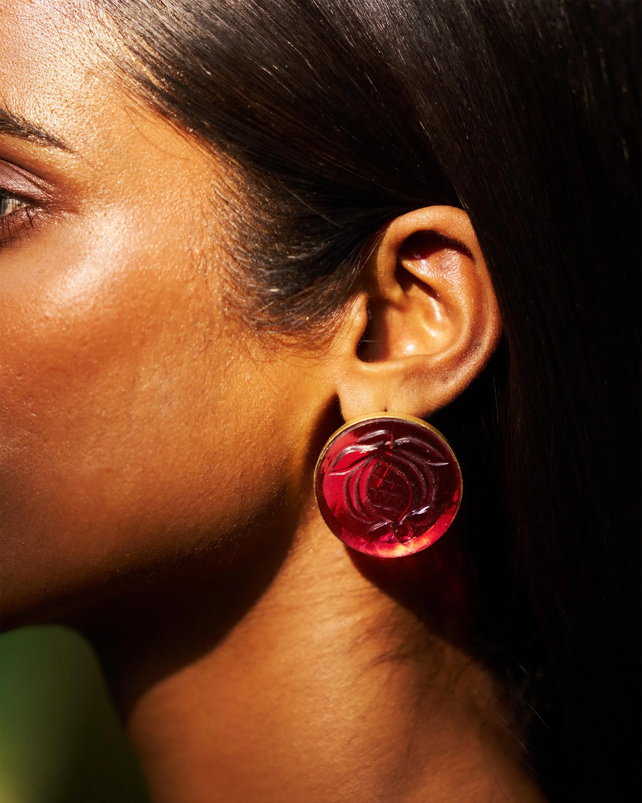 Anar Glass Seal Studs Large - Red