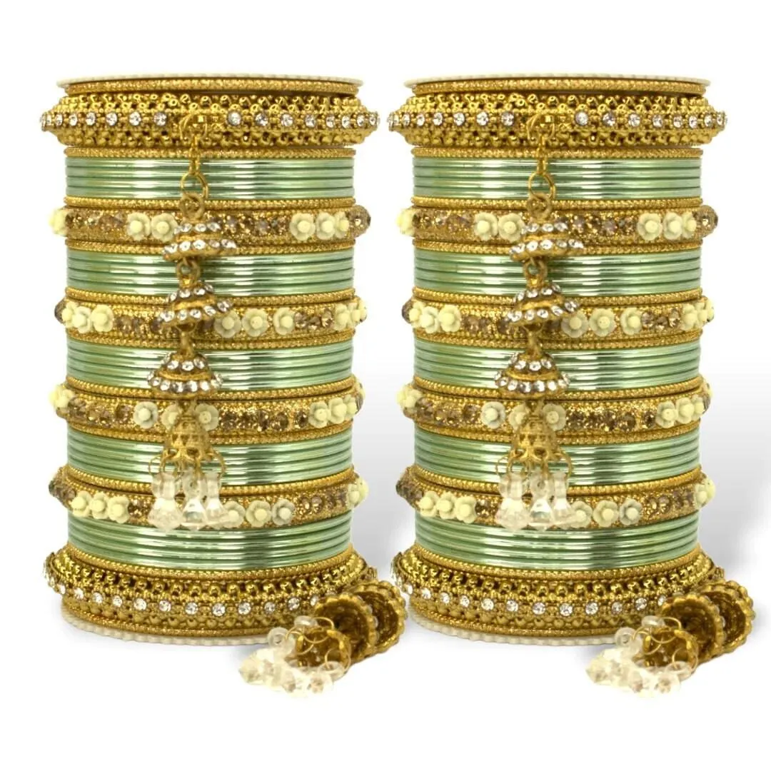 Antique Jhumki Latkan Bangle Set