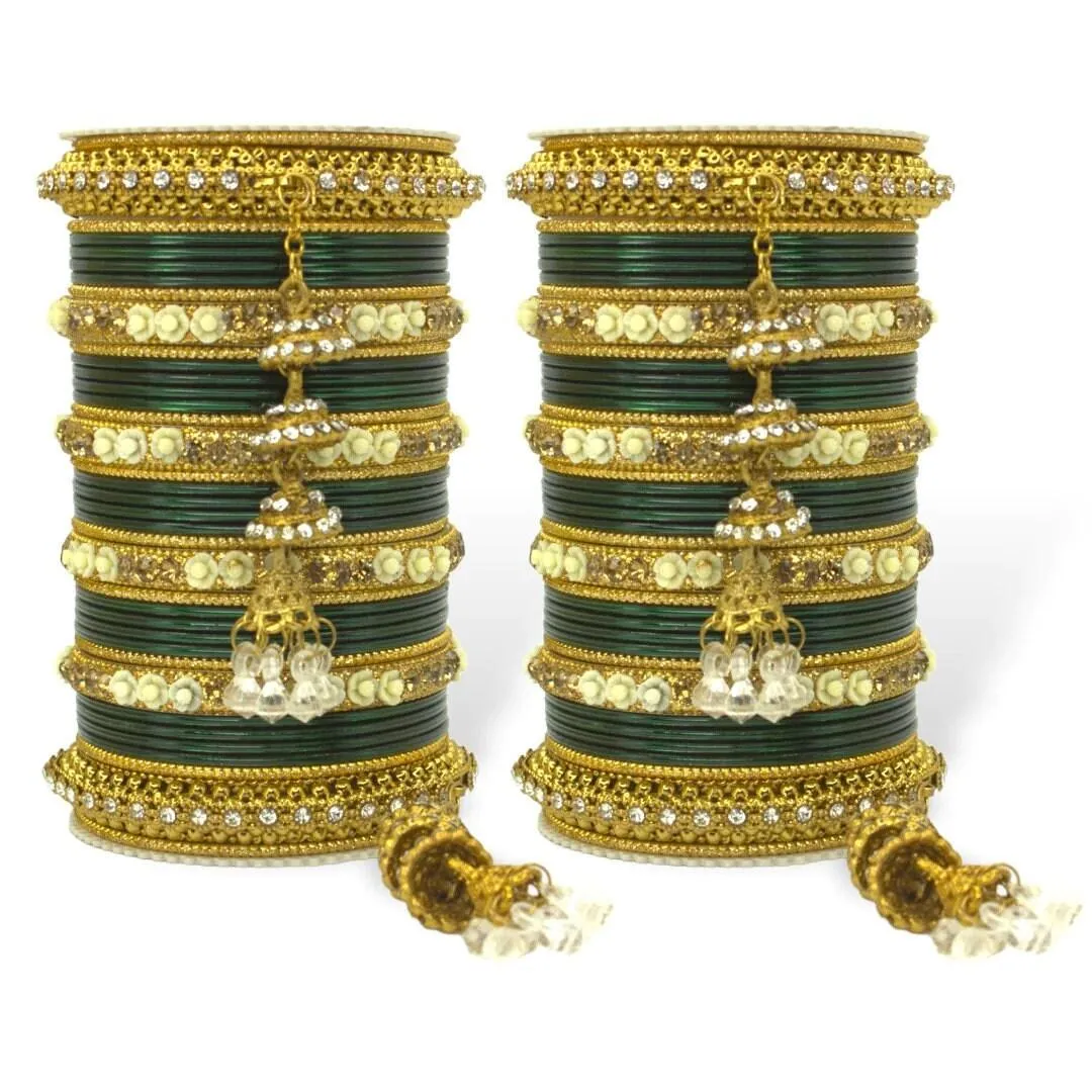 Antique Jhumki Latkan Bangle Set