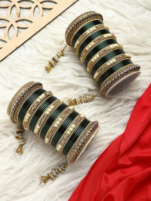 Antique Jhumki Latkan Bangle Set