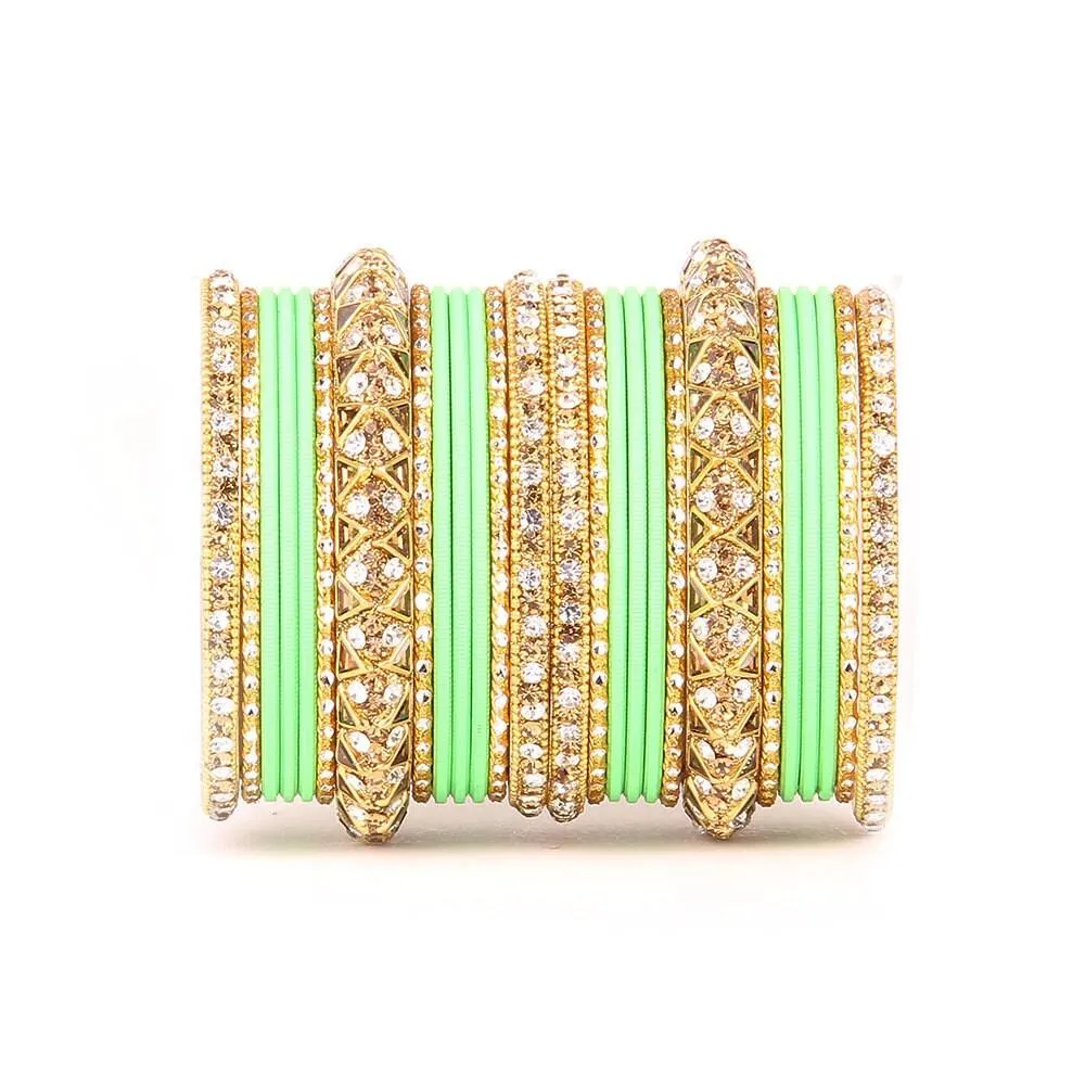 Antique Lac Bracelet with Matte Finish Bangles Set