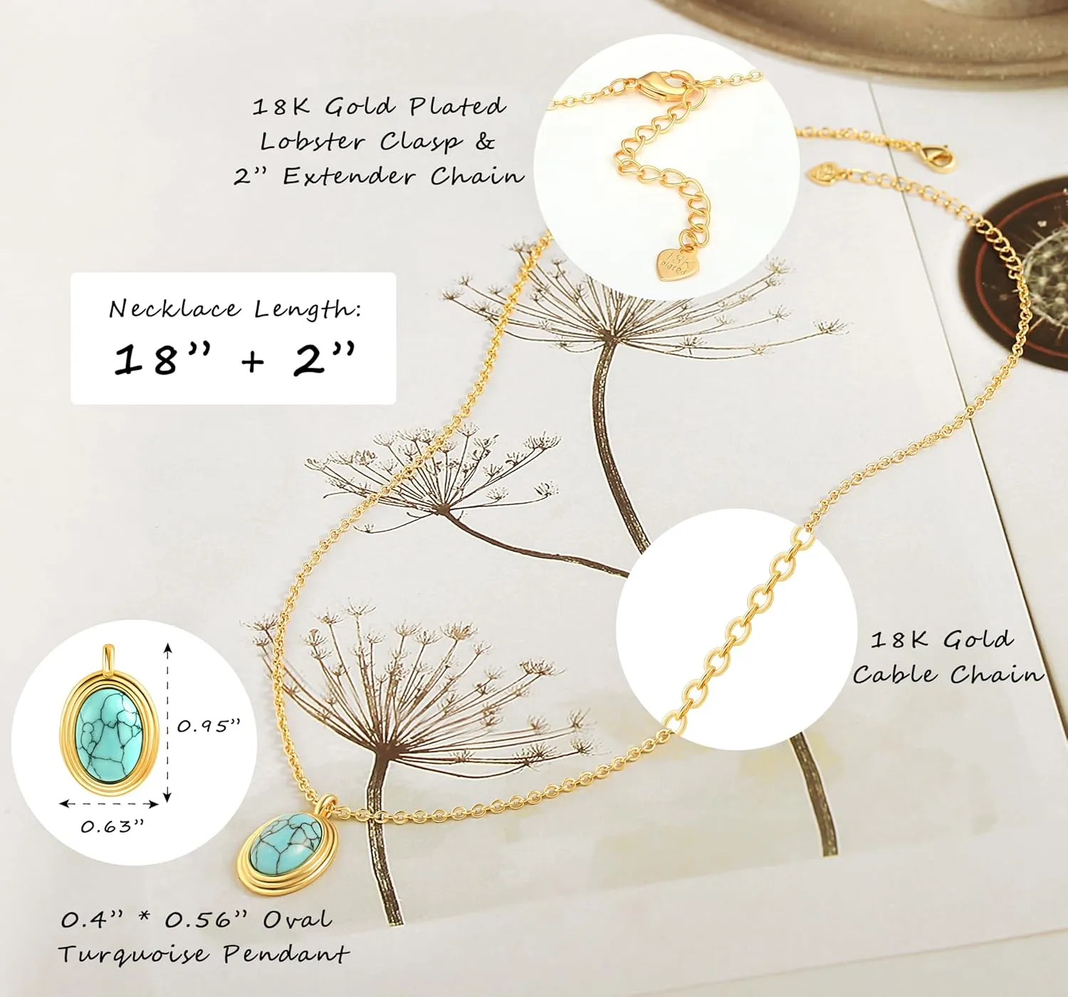 Aobei Pearl 18K Gold Moon Star Lion Evil Eye Love Heart Cross Pendant Necklace Medallion Paperclip Chian Choker Layering Jewery for Women