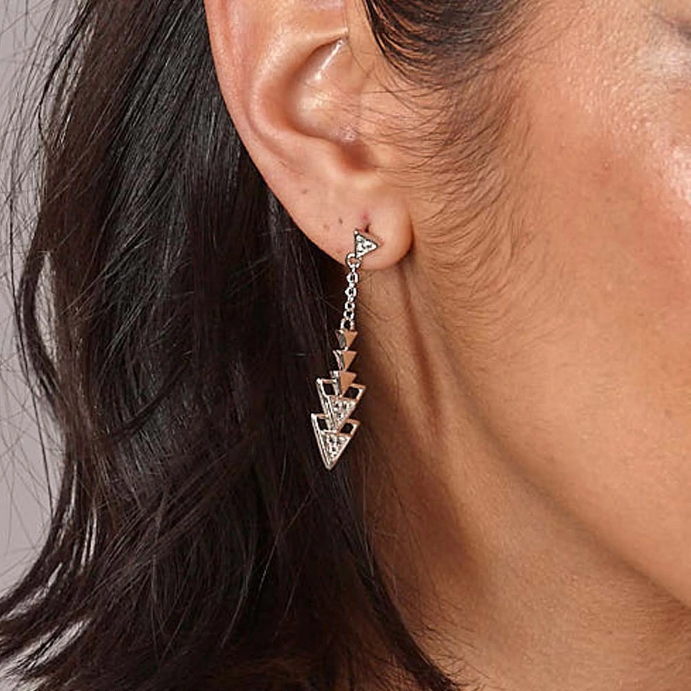 Art Deco Triangle Earrings