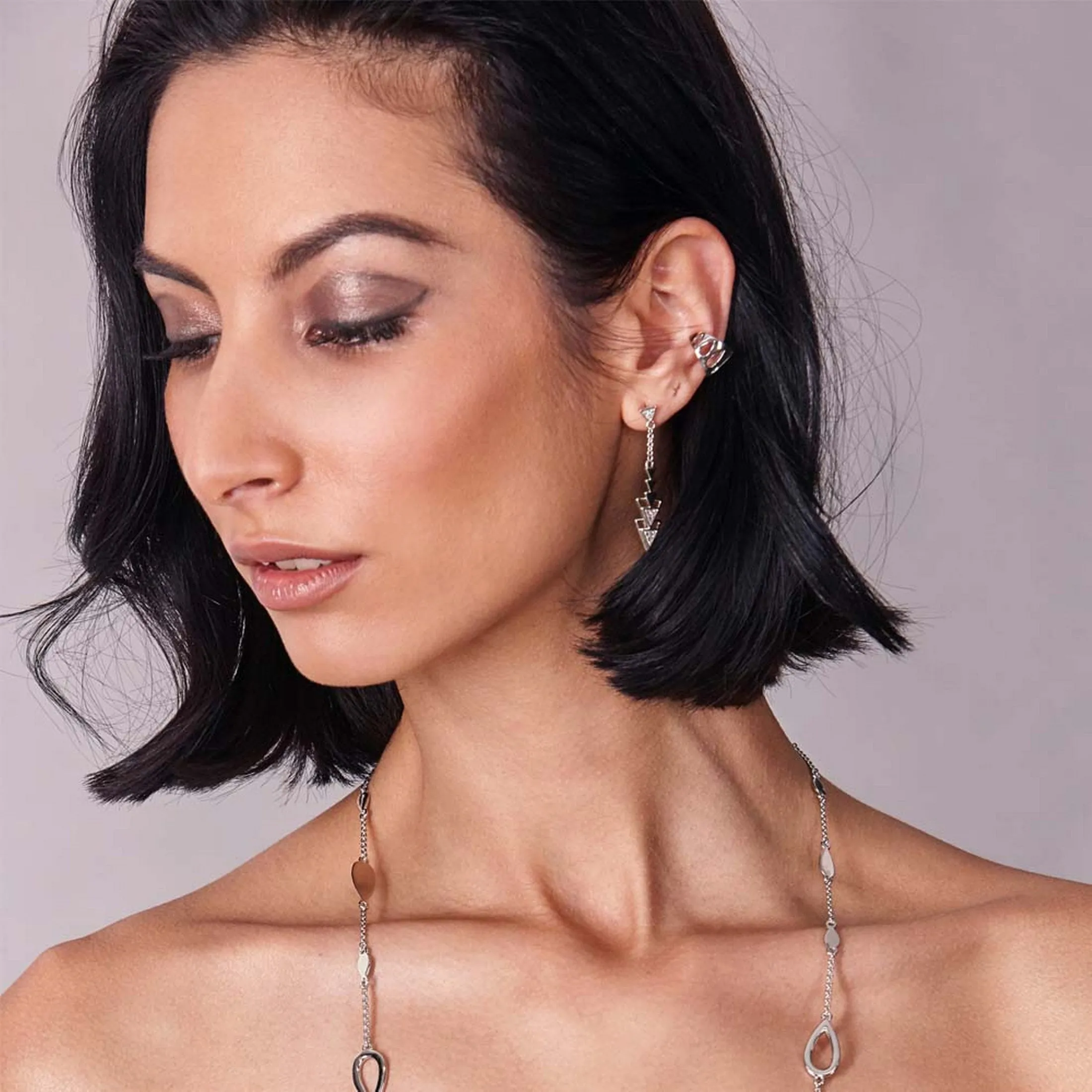 Art Deco Triangle Earrings