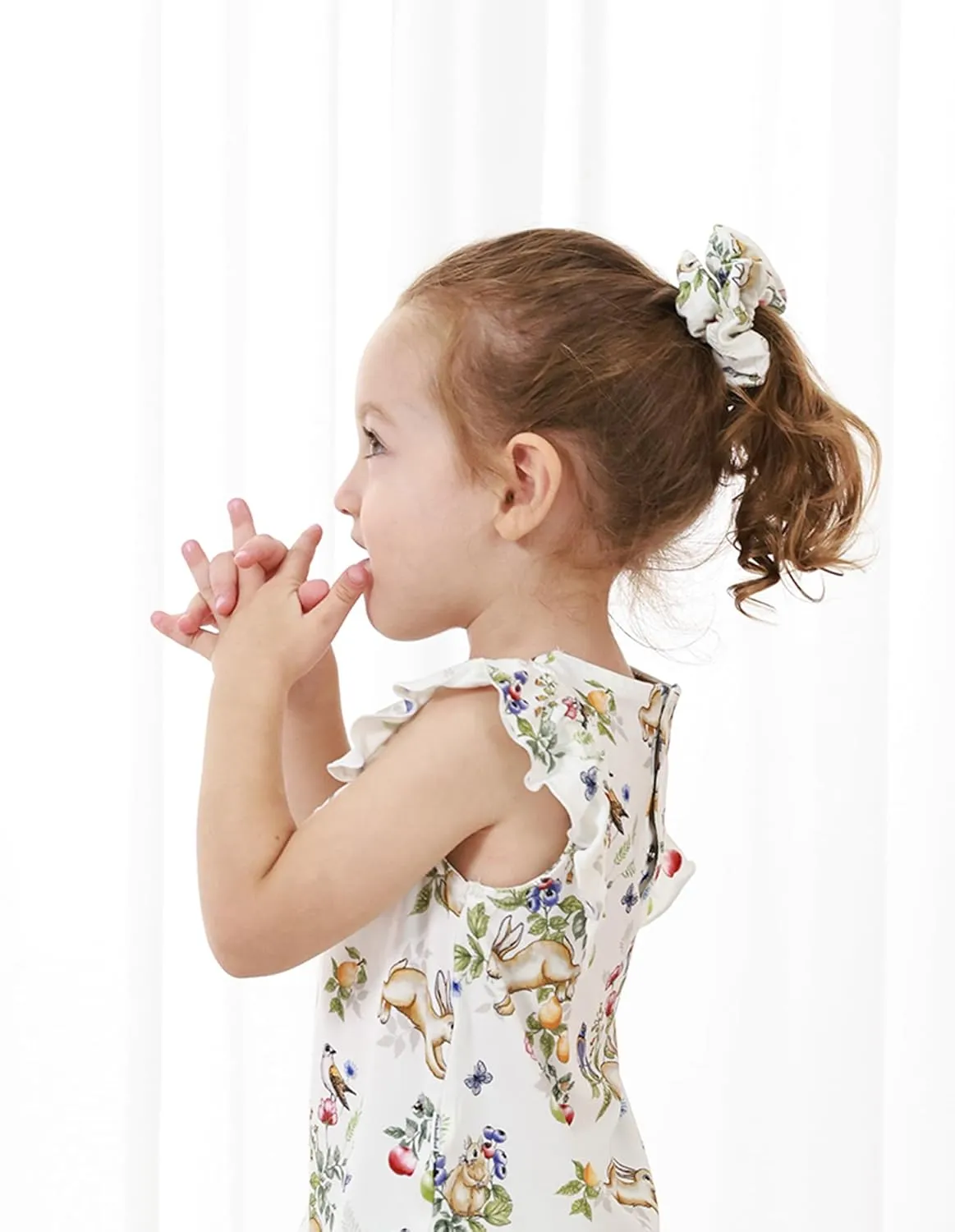 Baby Girls Hair Scrunchies Hair Ties for Girl Kids 3PCS Hair Accessories Toddler Infants Kids Elastics, Leopard/Rabbit/Star