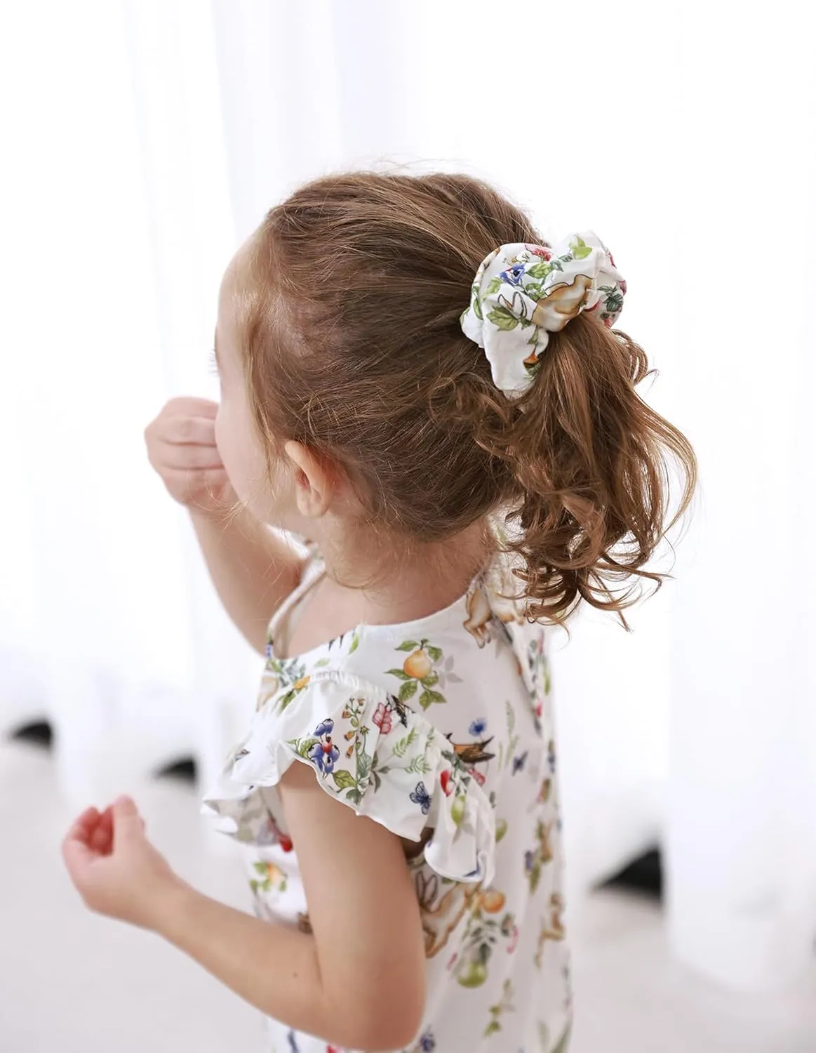 Baby Girls Hair Scrunchies Hair Ties for Girl Kids 3PCS Hair Accessories Toddler Infants Kids Elastics, Leopard/Rabbit/Star