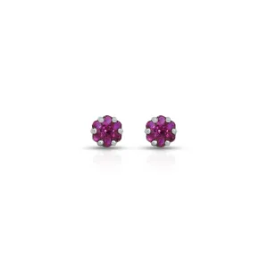 Beauitful Purple Stone Sterling Silver Earrings
