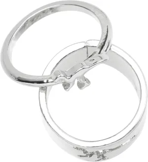 Beaupretty 2Pcs Dinosaur Open Band Matching Rings for Couples Fashionable Costume Jewelry Comfortable Fit present for Valentine Day Anniversaries Birthdays