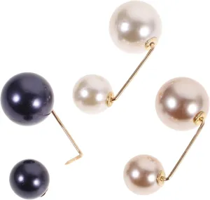 BESPORTBLE Cardigan Safety Pin Brooch Sets Pearl Brooch Buttons Pins for Clothes Decor