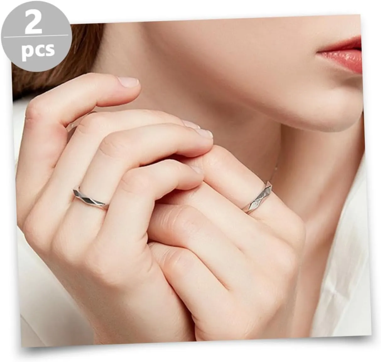 BESPORTBLE Finger Steel Rings Lovers Ring for Valentine's Day Knuckle Decor Ring Titanium Steel Suits for Women