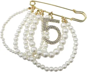 BESPORTBLE Luxury Multilayer Figure Brooch Pearl Tassel Pendant Safe and Reliable for Party Wear
